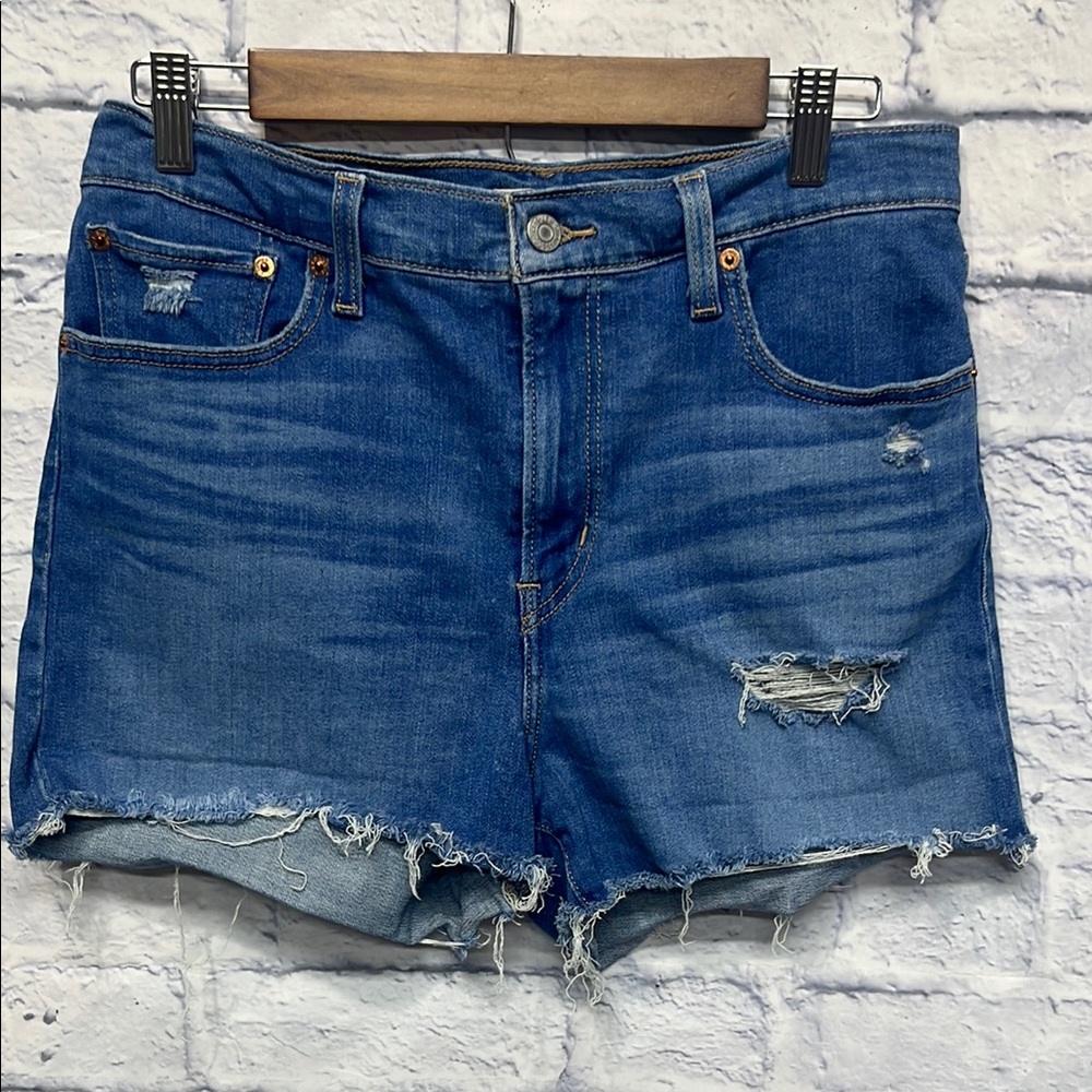 Levi’s Denim Distressed High Rise Women's Shorts